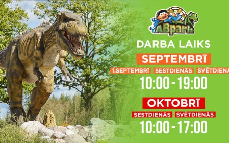 ABpark darba laiks 2020. gada septembrī un oktobrī