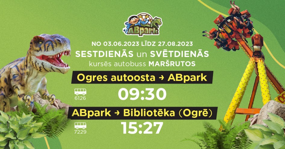 Autobusa kursēšana no Ogres uz ABpark 2023. gada sezonā