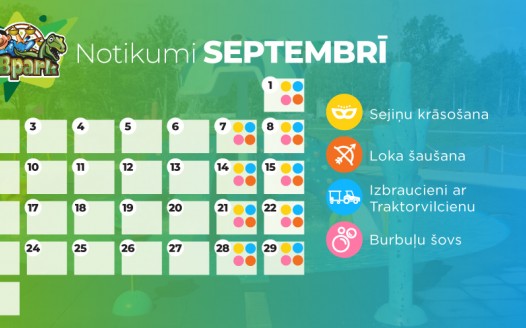 ABpark papildus notikumi septembra mēnesī