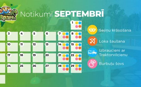 ABpark papildus notikumi septembra mēnesī