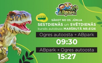 Autobusa kursēšana no Ogres uz ABpark 2021. gada sezonā