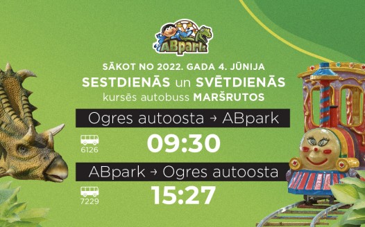 Autobusa kursēšana no Ogres uz ABpark 2022. gada sezonā