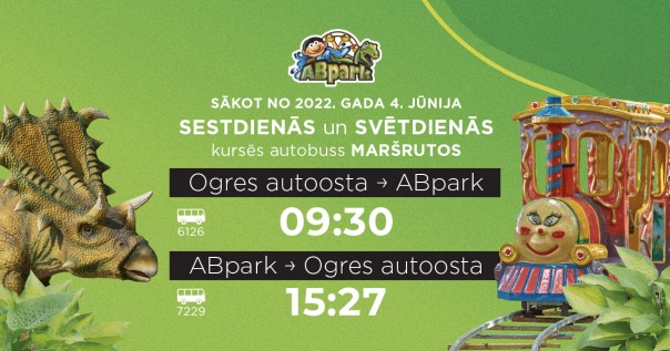 Autobusa kursēšana no Ogres uz ABpark 2022. gada sezonā