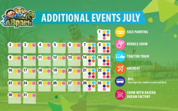 ABpark Planned Events and Bus Timetable in July