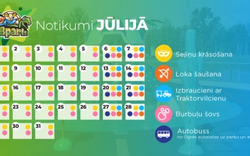 ABpark papildus notikumi jūlija mēnesī
