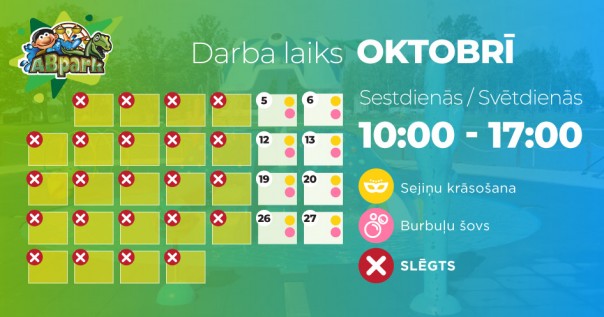 Avārijas brigādes parka darba laiks 2019. gada oktobrī