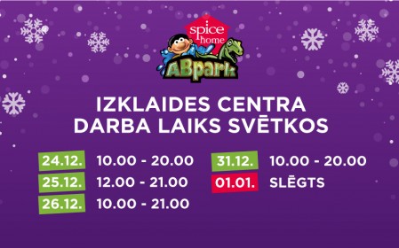 ABpark Spice Home darba laiks svētkos