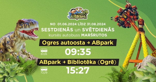 Autobusa kursēšana no Ogres uz ABpark 2024. gada sezonā