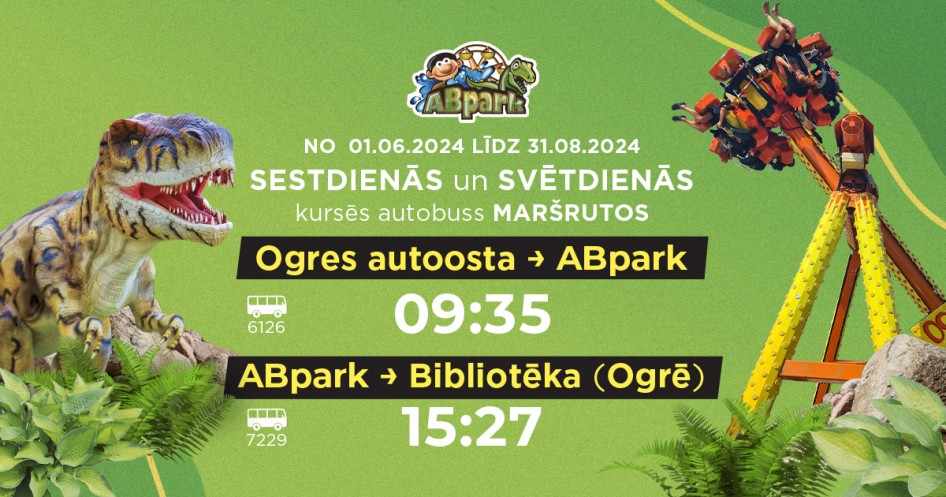 Autobusa kursēšana no Ogres uz ABpark 2024. gada sezonā