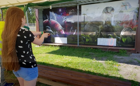 Laser shooting range