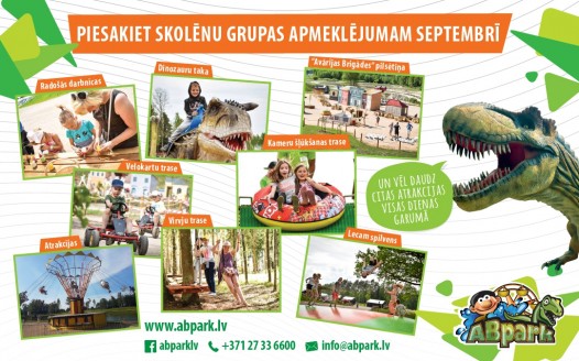 ABpark izsludina grupu rezervāciju septembra mēnesim!