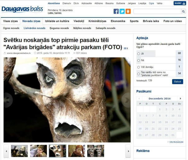 Daugavasbalss - Svētku noskaņās top pirmie ABpark pasaku tēli