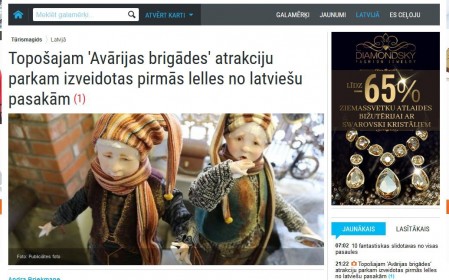 Delfi.lv- Tūrismagids ABparkam izveidotas pirmās lelles no latviešu pasakām