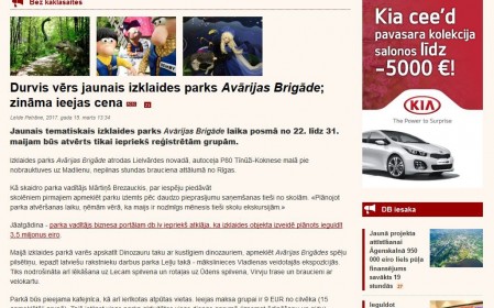 Dienas Bizness - Durvis vērs jaunais izklaides parks Avārijas Brigāde
