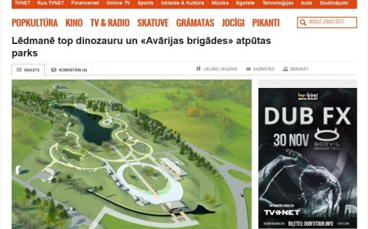 TVnet - Lēdmanē top dinozauru un «Avārijas Brigādes» atpūtas parks