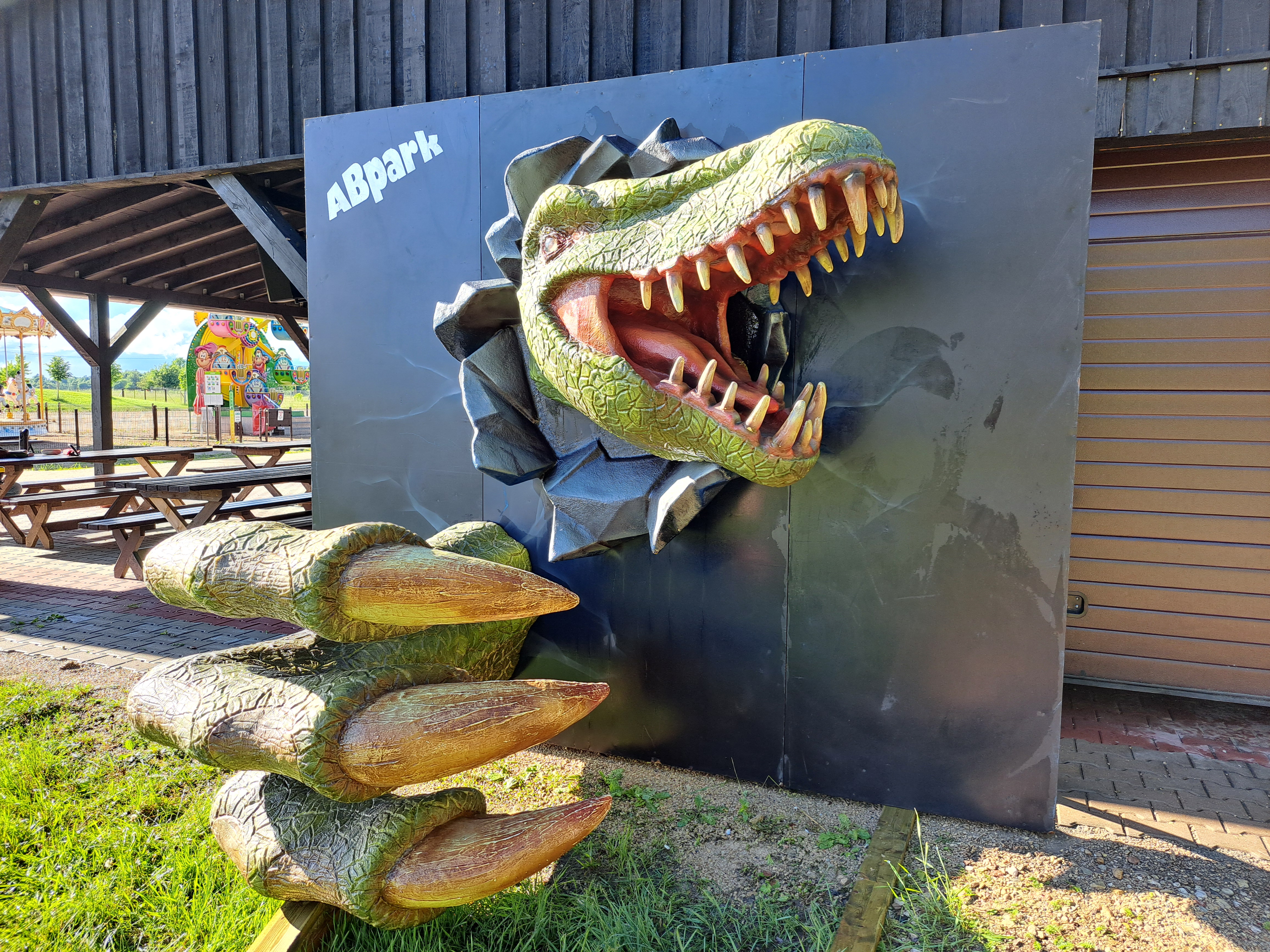 3D dinozaura fotosiena