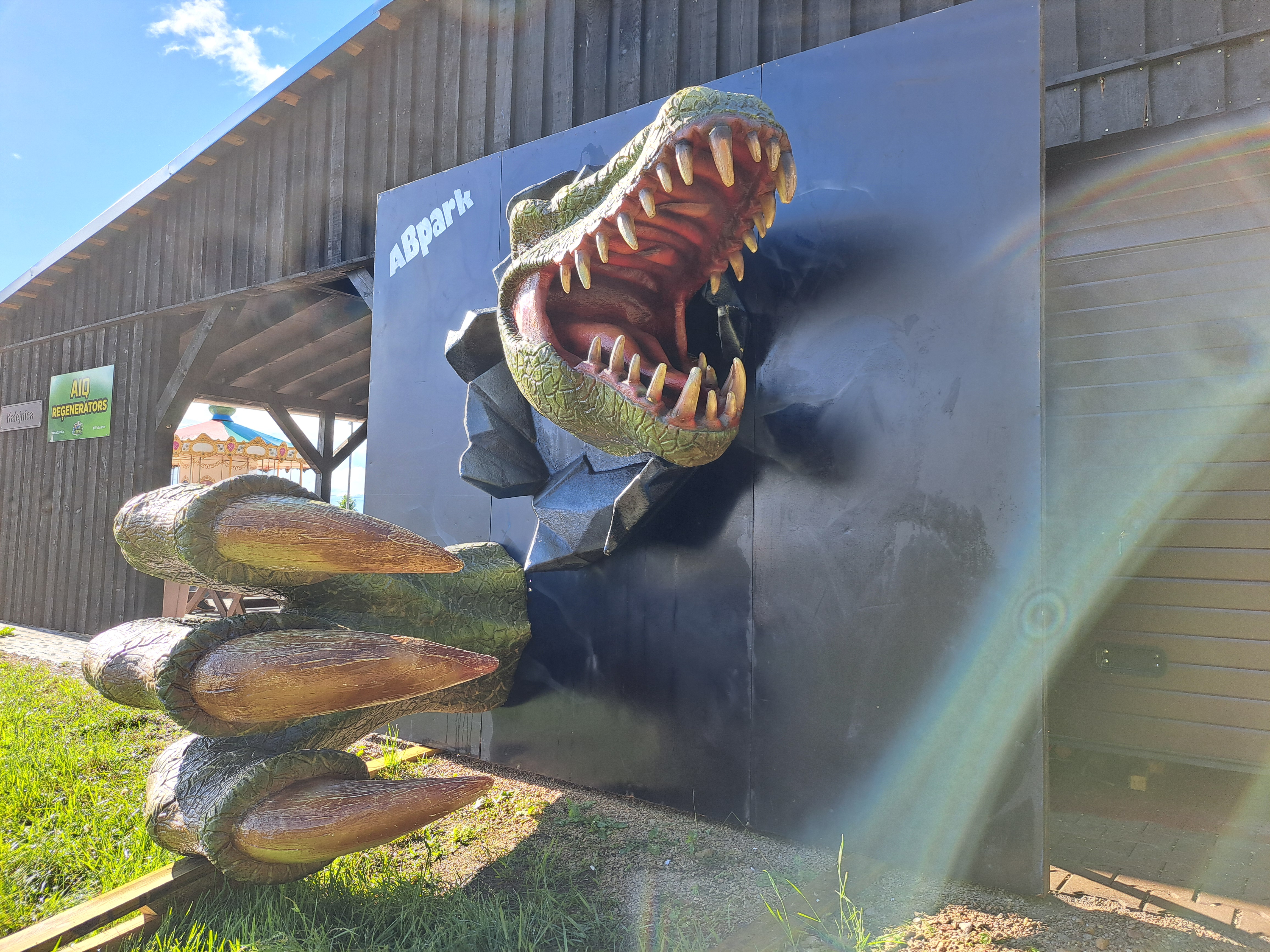 3D dinozaura fotosiena