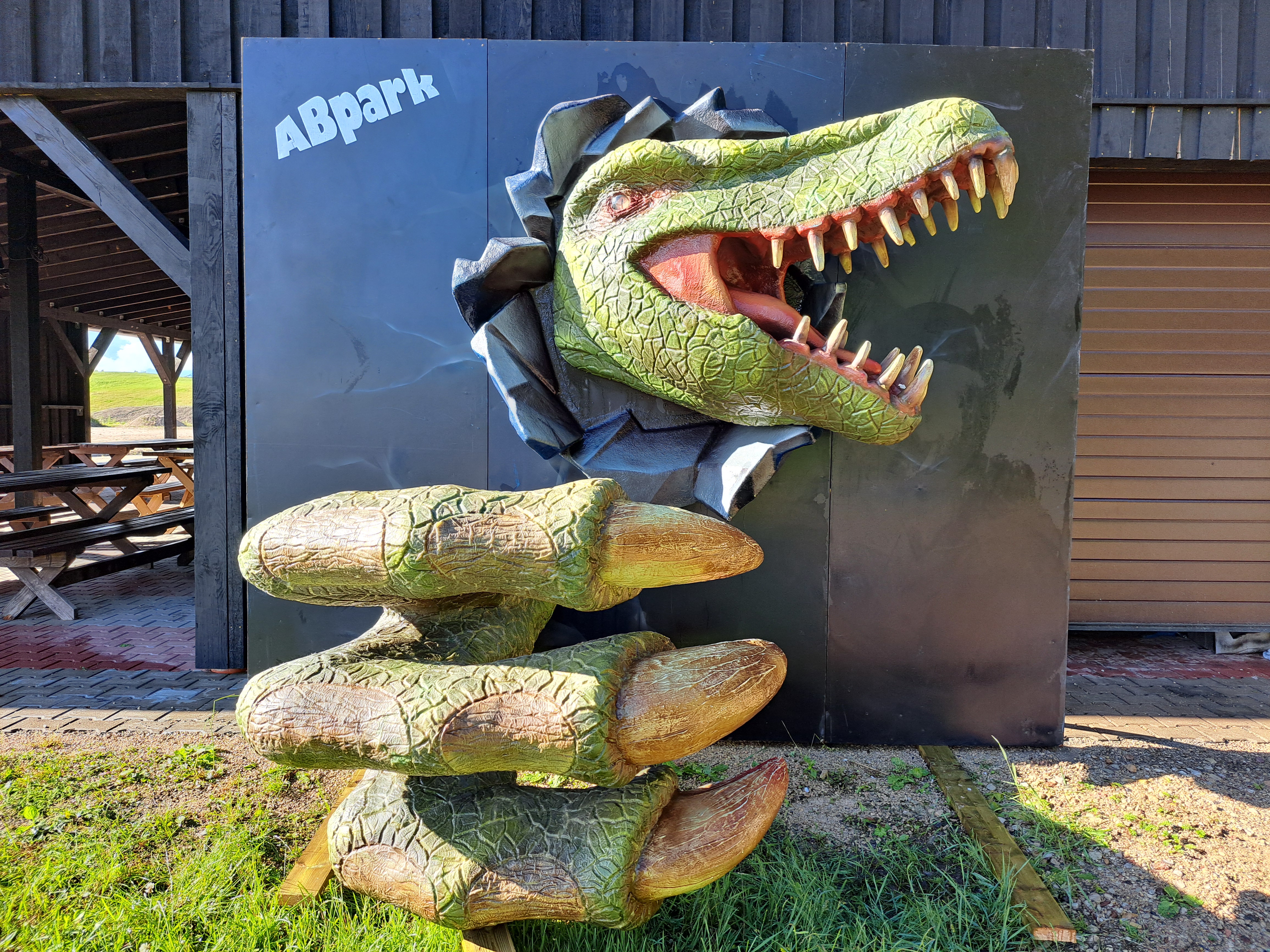 3D dinozaura fotosiena